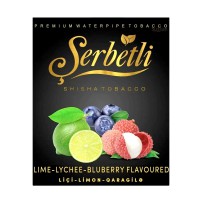 Табак Serbetli Lime Lychee Blueberry (Лайм, Личи, Голубика), 50 грамм (новая упаковка)