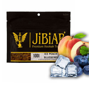 Табак Jibiar Ice Peach Blueberry (Лёд, Персик, Голубика), 100 грамм