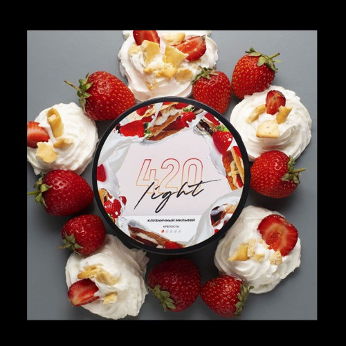 Табак 420 Light Клубничный Милфей, 100 грамм