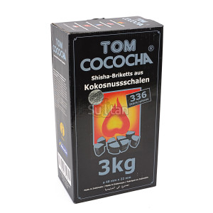 Уголь кокосовый Tom Cococha SILVER 3кг (336 шт), средний кубик