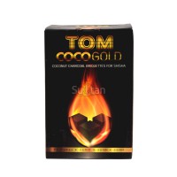 Уголь кокосовый Tom Cococha GOLD 1кг (72 шт), большой кубик (без упаковки) 