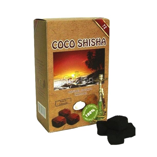 Уголь кокосовый Cocoshisha 1кг (72 шт), большой кубик