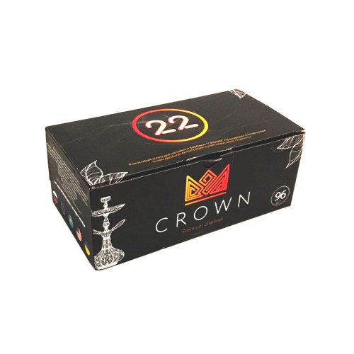 Уголь кокосовый Crown 1кг (96 шт), средний кубик