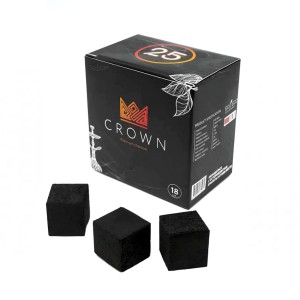Уголь кокосовый Crown 0,25 кг (18 шт), большой кубик