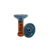 Чаша №316 Облако Glaze Top Phunnel M, серая с синим